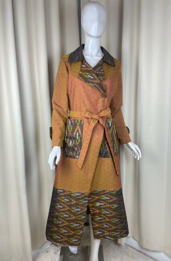 Long Coat Tenun - Gambar 7