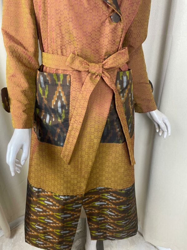 Long Coat Tenun - Gambar 5