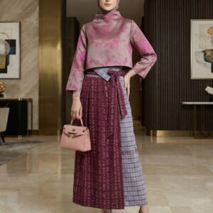 Maddika Set - Crop Top Tenun Lagosi & Rok Highwaist Mandar Ikat Etnik Modern