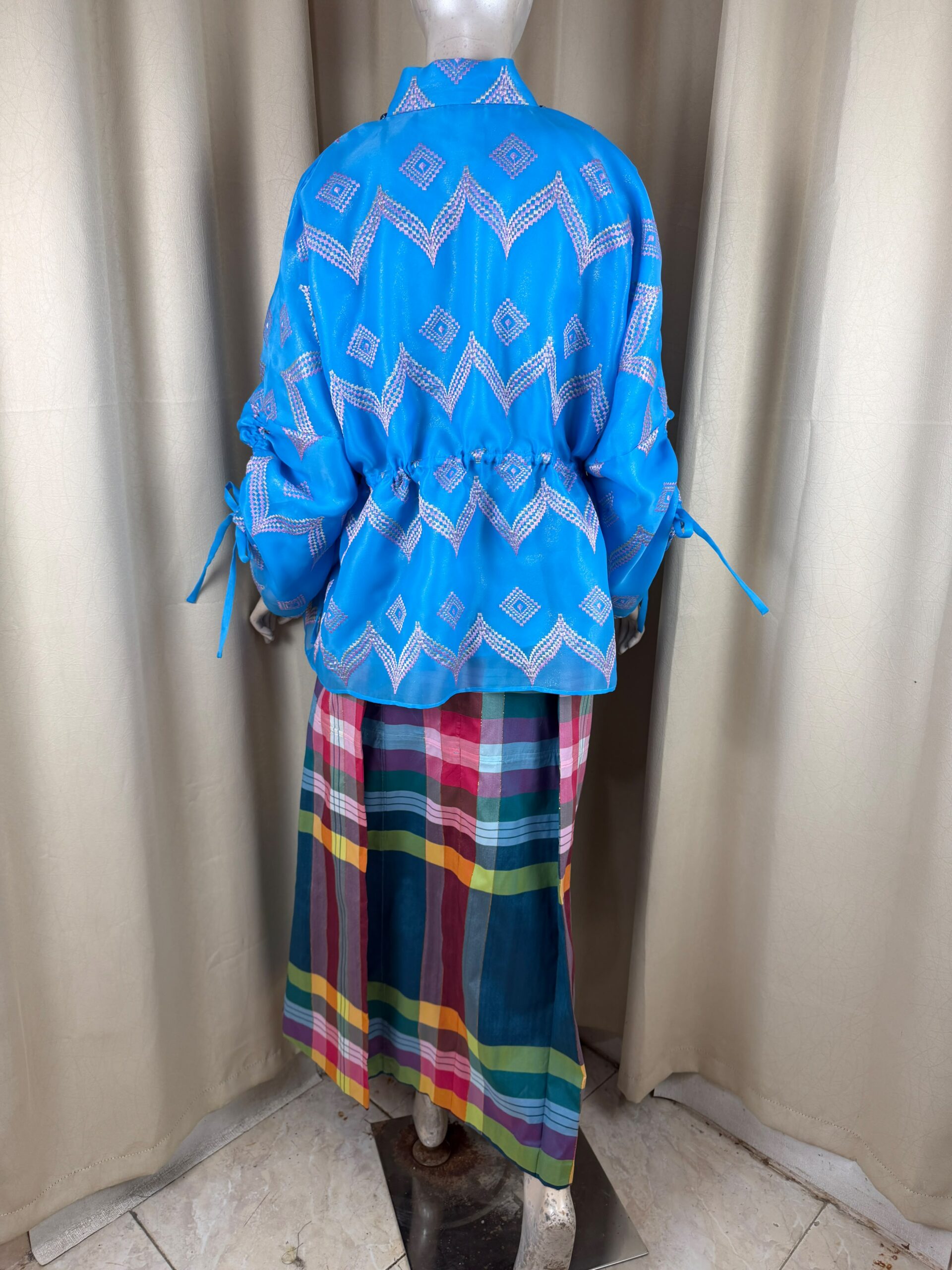 Baju Bodo Crinkle Biru - Gambar 5