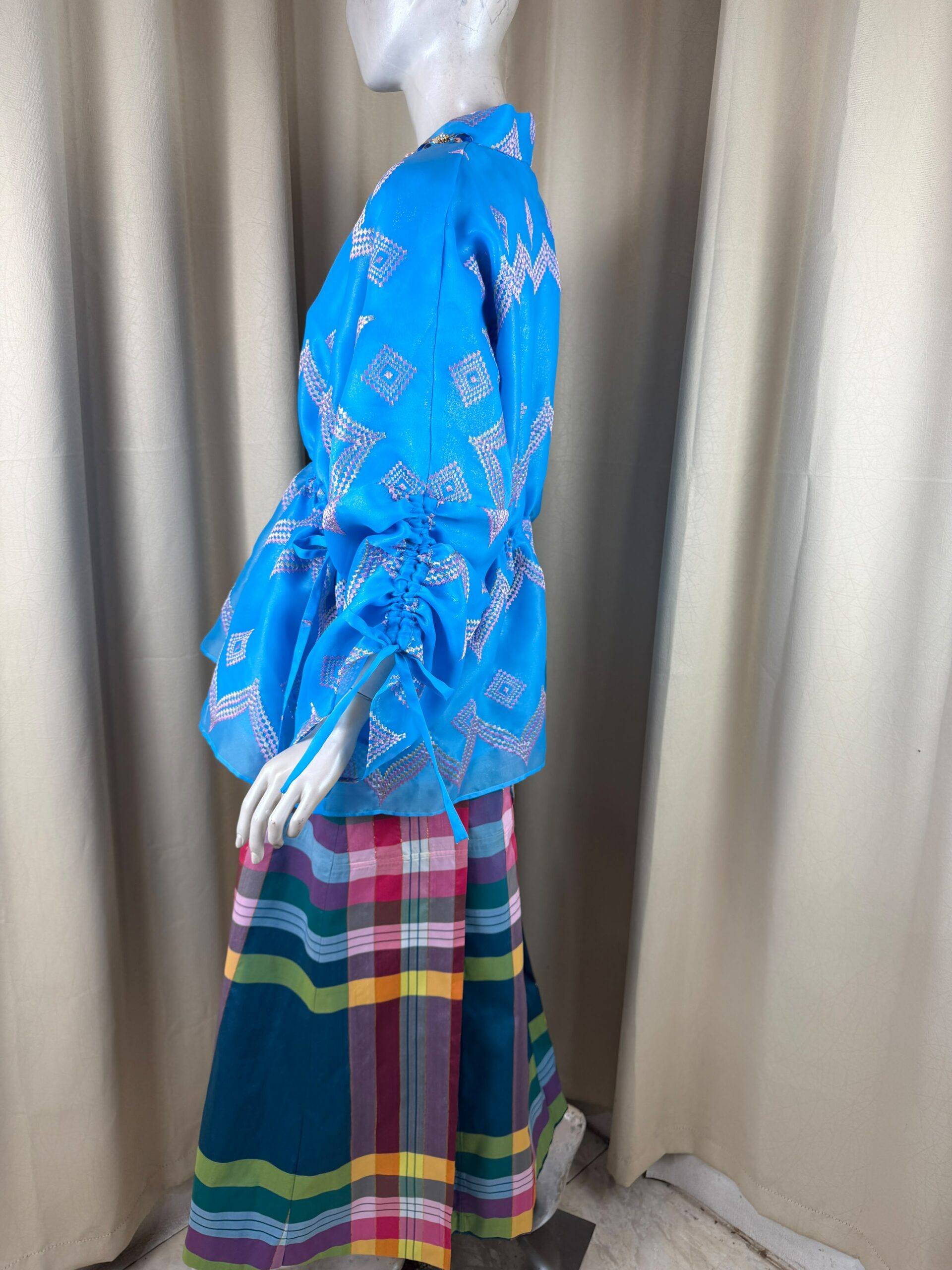 Baju Bodo Crinkle Biru - Gambar 6