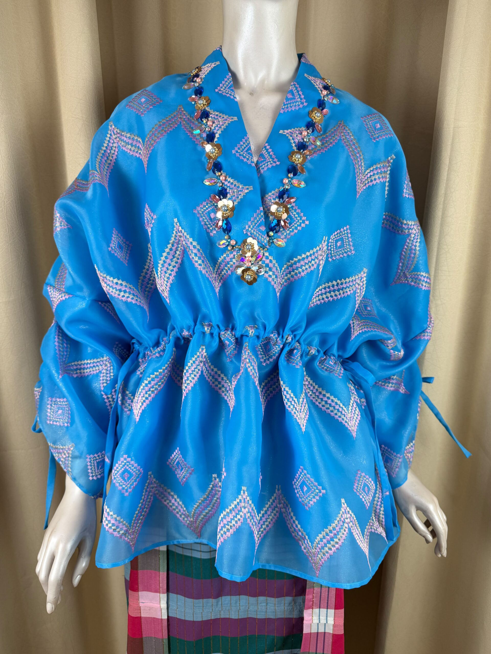 Baju Bodo Crinkle Biru - Gambar 4