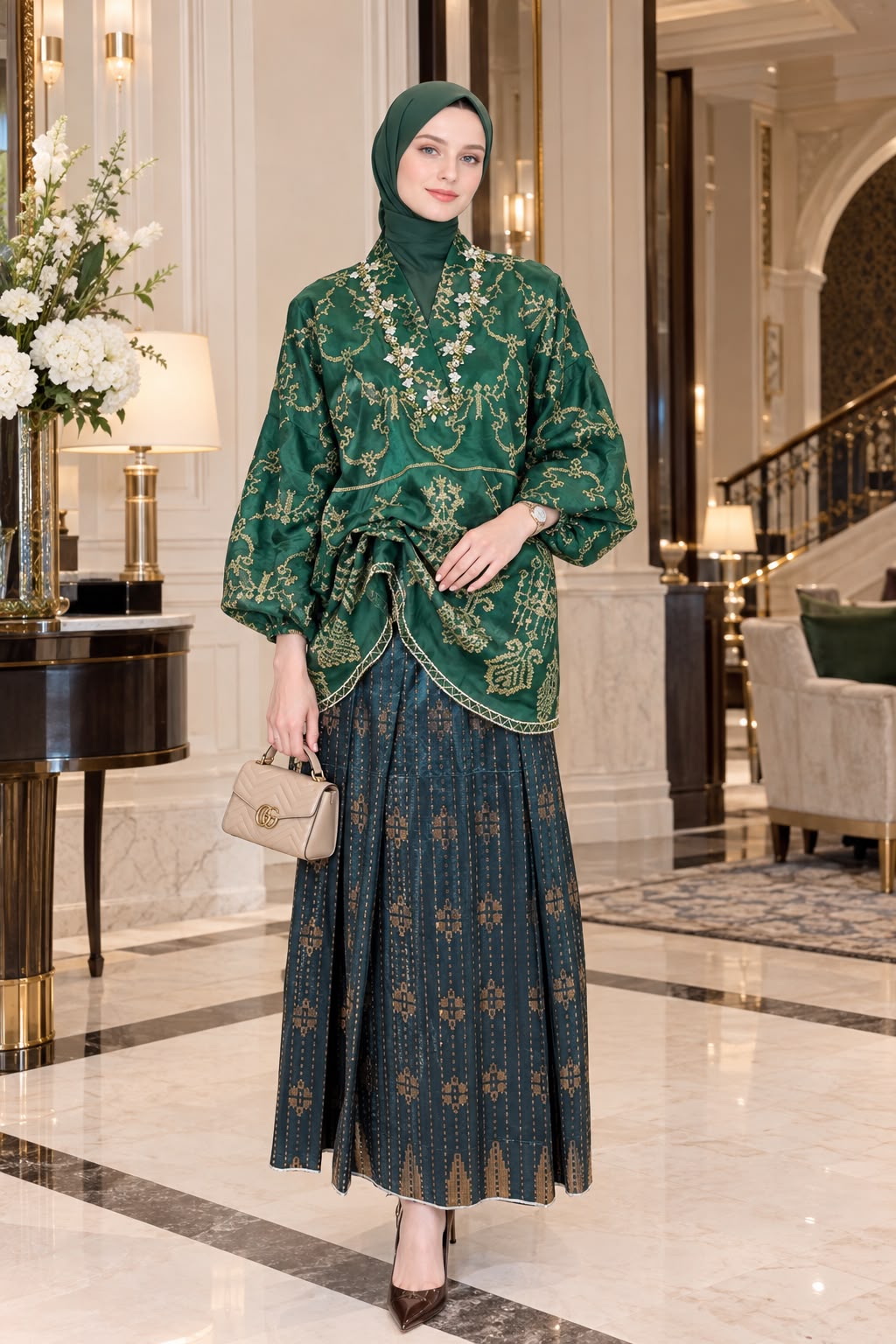 Baju Bodo Bordir Emerald