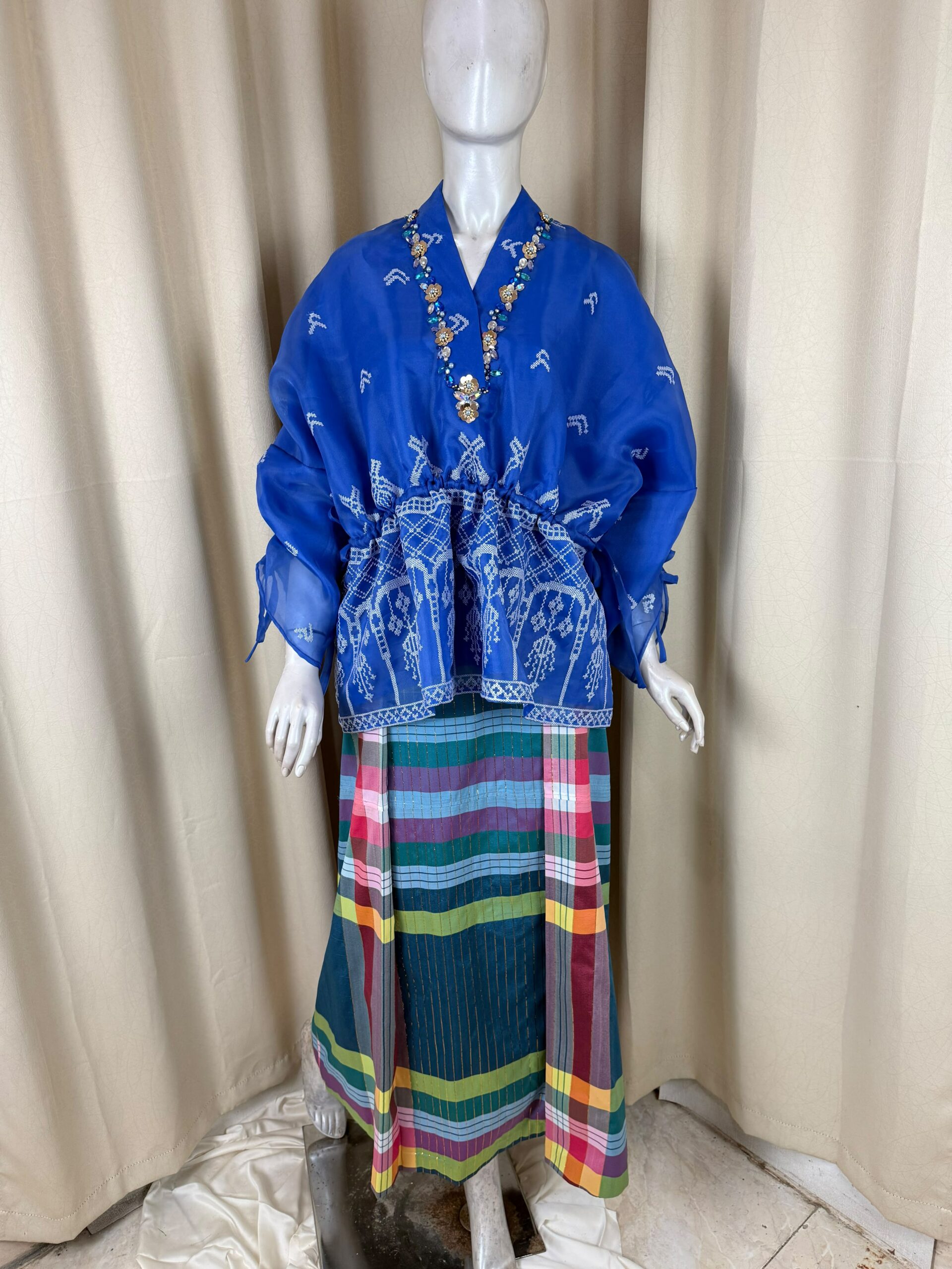 Baju Bodo Crinkle Biru tua - Gambar 4