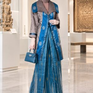 Nayla Blazer Tenun Kristal x Pucuk Pleated Skirt Lipa Sabbe - Peacock Series